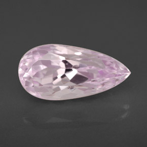 3.95캐럿 천연 핑크 쿤자이트, 배 모양, 13.5×6.8 mm, VVS