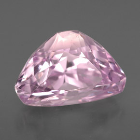 4.34캐럿 천연 핑크 쿤자이트, 멋진 모양, 11.7×7.8 mm, VS