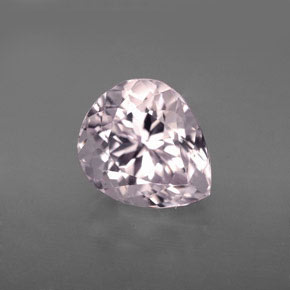 4.80캐럿 천연 핑크 쿤자이트, 배 모양, 10.7×9.2 mm, VVS-VS
