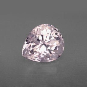 4.80캐럿 천연 핑크 쿤자이트, 배 모양, 10.7×9.2 mm, VVS-VS