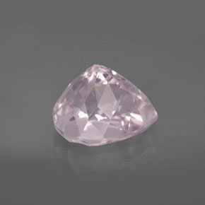 4.80캐럿 천연 핑크 쿤자이트, 배 모양, 10.7×9.2 mm, VVS-VS