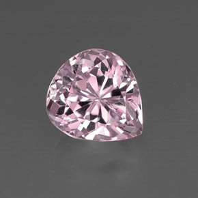 5.94캐럿 천연 핑크 쿤자이트, 배 모양, 11.5×10.3 mm, VVS-VS