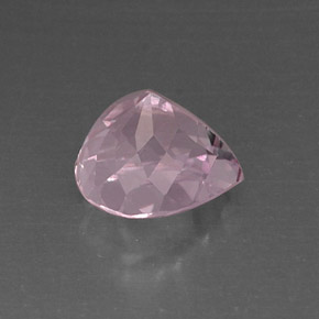 5.94캐럿 천연 핑크 쿤자이트, 배 모양, 11.5×10.3 mm, VVS-VS