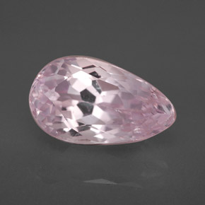 4.42캐럿 천연 핑크 쿤자이트, 배 모양, 12.6×7.5 mm, VVS-VS