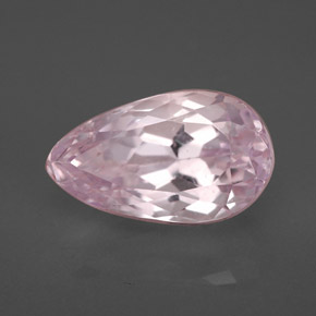 4.42캐럿 천연 핑크 쿤자이트, 배 모양, 12.6×7.5 mm, VVS-VS