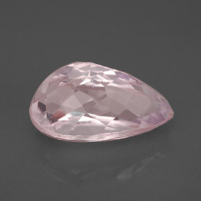 4.42캐럿 천연 핑크 쿤자이트, 배 모양, 12.6×7.5 mm, VVS-VS