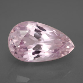 8.41캐럿 천연 핑크 쿤자이트, 배 모양, 15.4×9.4 mm, VVS-VS