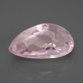 8.41캐럿 천연 핑크 쿤자이트, 배 모양, 15.4×9.4 mm, VVS-VS