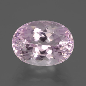 6.71캐럿 천연 핑크 쿤자이트, 타원형 컷, 12.8×9.4 mm, VS