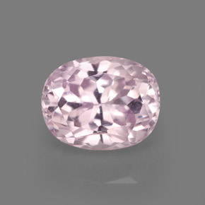 5.63캐럿 천연 핑크 쿤자이트, 타원형 컷, 11.5×9.1 mm, VVS-VS