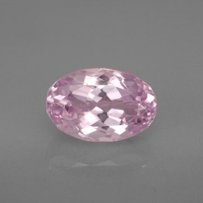 3.79캐럿 천연 라이트 핑크 쿤자이트, 타원형 컷, 11×7.3 mm, VS