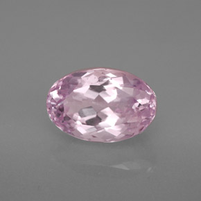 3.79캐럿 천연 라이트 핑크 쿤자이트, 타원형 컷, 11×7.3 mm, VS