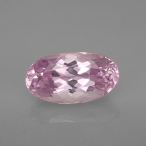 4.01캐럿 천연 핑크 쿤자이트, 타원형 컷, 12.8×7 mm, VVS-VS