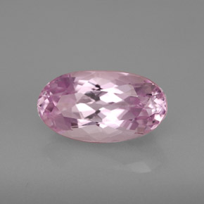 4.01캐럿 천연 핑크 쿤자이트, 타원형 컷, 12.8×7 mm, VVS-VS