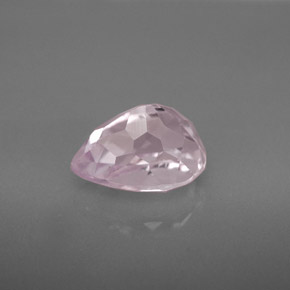 3.55캐럿 천연 핑크 쿤자이트, 배 모양, 10.3×7.8 mm, VVS-VS