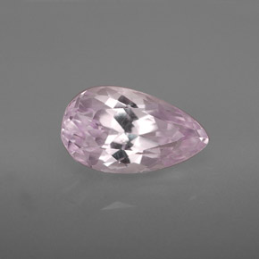 3.75캐럿 천연 핑크 쿤자이트, 배 모양, 12.6×7.4 mm, VVS-VS
