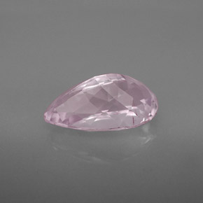 3.75캐럿 천연 핑크 쿤자이트, 배 모양, 12.6×7.4 mm, VVS-VS