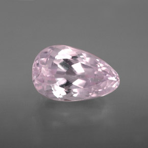 4.18캐럿 천연 핑크 쿤자이트, 배 모양, 11.8×7.5 mm, VS