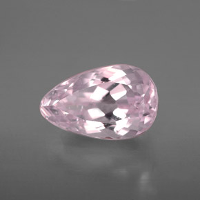 4.18캐럿 천연 핑크 쿤자이트, 배 모양, 11.8×7.5 mm, VS