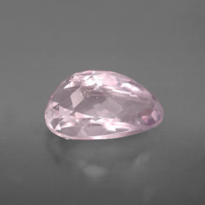 4.18캐럿 천연 핑크 쿤자이트, 배 모양, 11.8×7.5 mm, VS