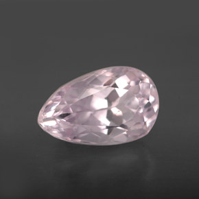 4.15캐럿 천연 핑크 쿤자이트, 배 모양, 12.1×7.6 mm, VVS-VS