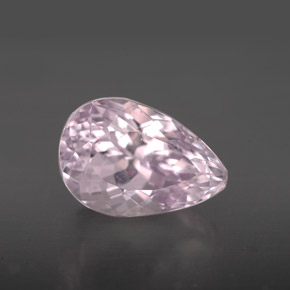 4.28캐럿 천연 핑크 쿤자이트, 배 모양, 11.2×7.8 mm, VVS-VS
