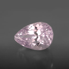4.28캐럿 천연 핑크 쿤자이트, 배 모양, 11.2×7.8 mm, VVS-VS