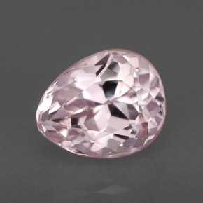 2.00캐럿 천연 핑크 쿤자이트, 배 모양, 8.2×6.7 mm, VVS-VS