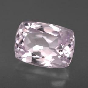 4.23캐럿 천연 핑크 쿤자이트, 쿠션 컷, 10.7×7.8 mm, VS