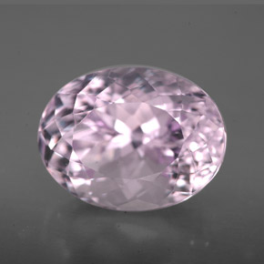 7.40캐럿 천연 핑크 쿤자이트, 타원형 컷, 12.6×9.7 mm, VVS-VS