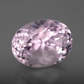 7.40캐럿 천연 핑크 쿤자이트, 타원형 컷, 12.6×9.7 mm, VVS-VS
