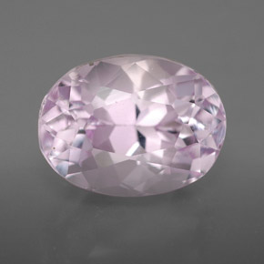 6.49캐럿 천연 핑크 쿤자이트, 타원형 컷, 12.4×9.4 mm, VVS