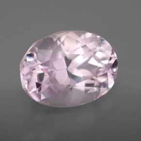 6.49캐럿 천연 핑크 쿤자이트, 타원형 컷, 12.4×9.4 mm, VVS