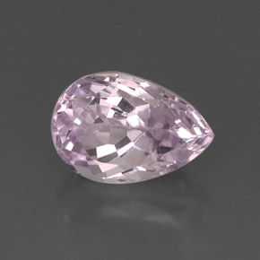 6.44캐럿 천연 핑크 쿤자이트, 배 모양, 13.4×9.2 mm, VVS-VS
