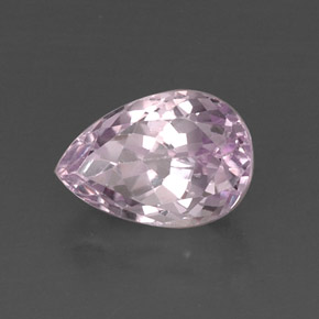 6.44캐럿 천연 핑크 쿤자이트, 배 모양, 13.4×9.2 mm, VVS-VS