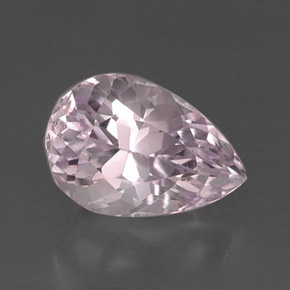 8.89캐럿 천연 핑크 쿤자이트, 배 모양, 15.1×10.5 mm, VS