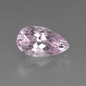 9.59캐럿 천연 핑크 쿤자이트, 배 모양, 16.9×9.7 mm, VVS