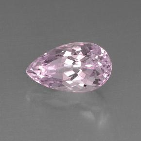 9.59캐럿 천연 핑크 쿤자이트, 배 모양, 16.9×9.7 mm, VVS