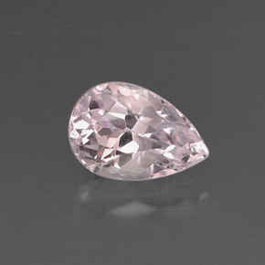 4.11캐럿 천연 라이트 핑크 쿤자이트, 배 모양, 11.6×8 mm, VVS-VS