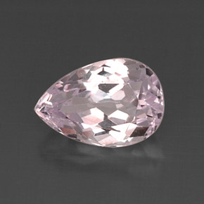 6.55캐럿 천연 라이트 핑크 쿤자이트, 배 모양, 13.8×9.3 mm, VVS-VS