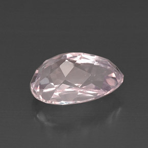 6.55캐럿 천연 라이트 핑크 쿤자이트, 배 모양, 13.8×9.3 mm, VVS-VS