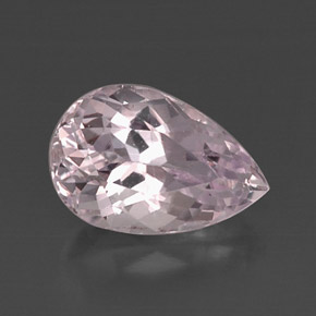 7.35캐럿 천연 라이트 핑크 쿤자이트, 배 모양, 15.2×10 mm, VS-SI