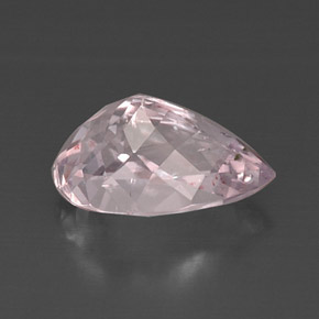 7.35캐럿 천연 라이트 핑크 쿤자이트, 배 모양, 15.2×10 mm, VS-SI