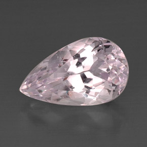 11.84캐럿 천연 라이트 핑크 쿤자이트, 배 모양, 18.4×11.1 mm, VVS-VS