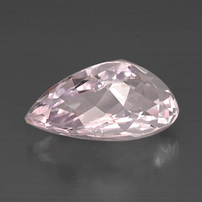 11.84캐럿 천연 라이트 핑크 쿤자이트, 배 모양, 18.4×11.1 mm, VVS-VS