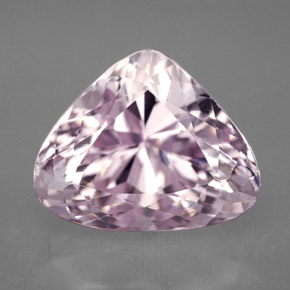 10.60캐럿 천연 핑크 쿤자이트, 배 모양, 14.6×11.8 mm, VVS