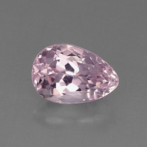 5.88캐럿 천연 핑크 쿤자이트, 배 모양, 12.8×8.9 mm, VS
