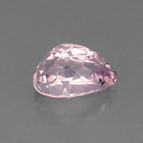 5.88캐럿 천연 핑크 쿤자이트, 배 모양, 12.8×8.9 mm, VS