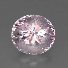 11.27캐럿 천연 핑크 쿤자이트, 타원형 컷, 13.7×12.6 mm, VVS