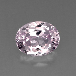 6.73캐럿 천연 핑크 쿤자이트, 타원형 컷, 12.5×9.8 mm, VVS-VS